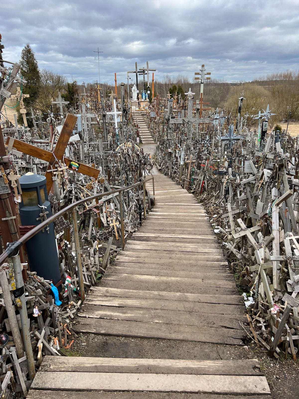 The Hill of Crosses, Lithuania. A quiet moment between long drives
