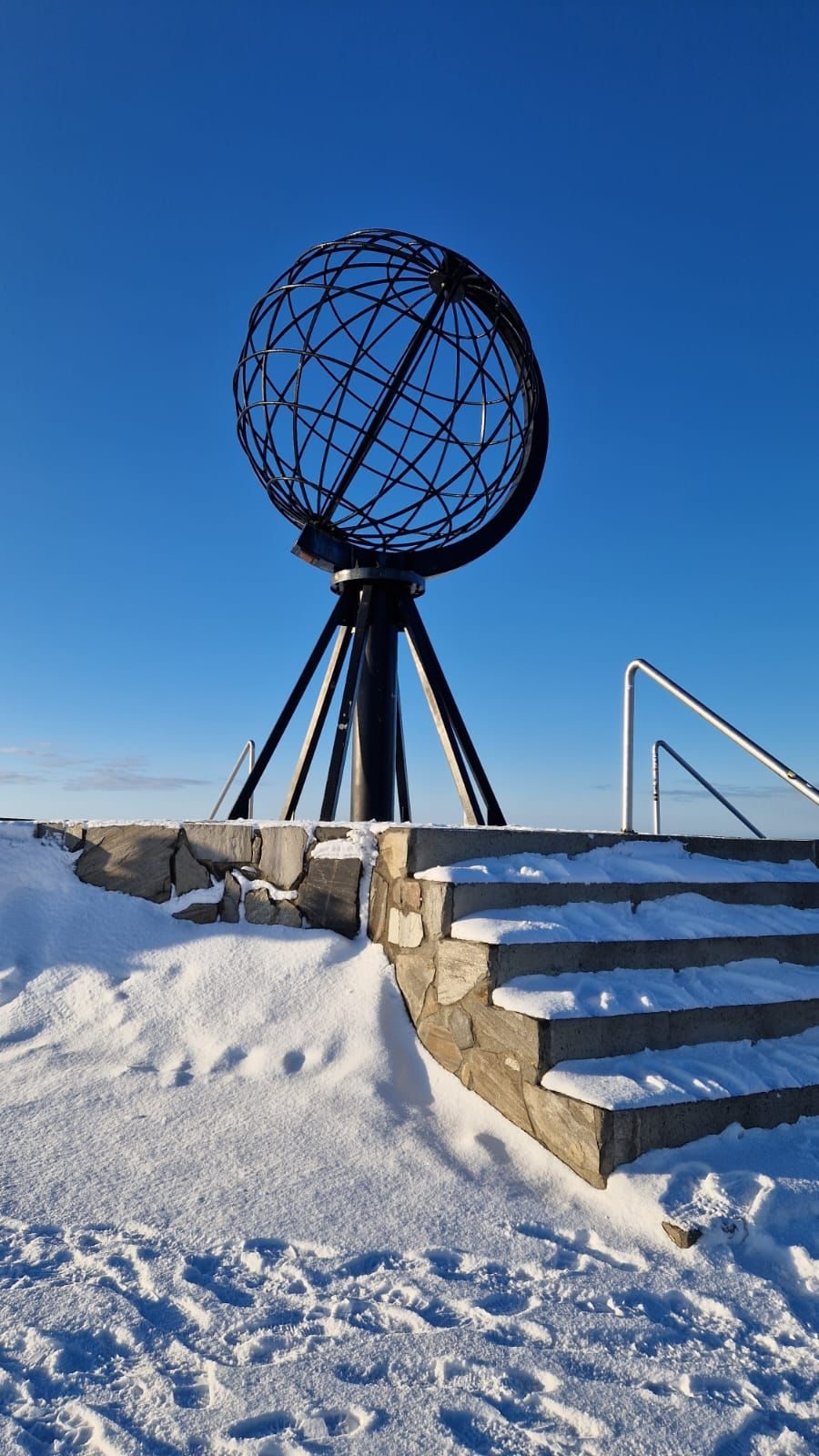 The globe at North Cape. Made it