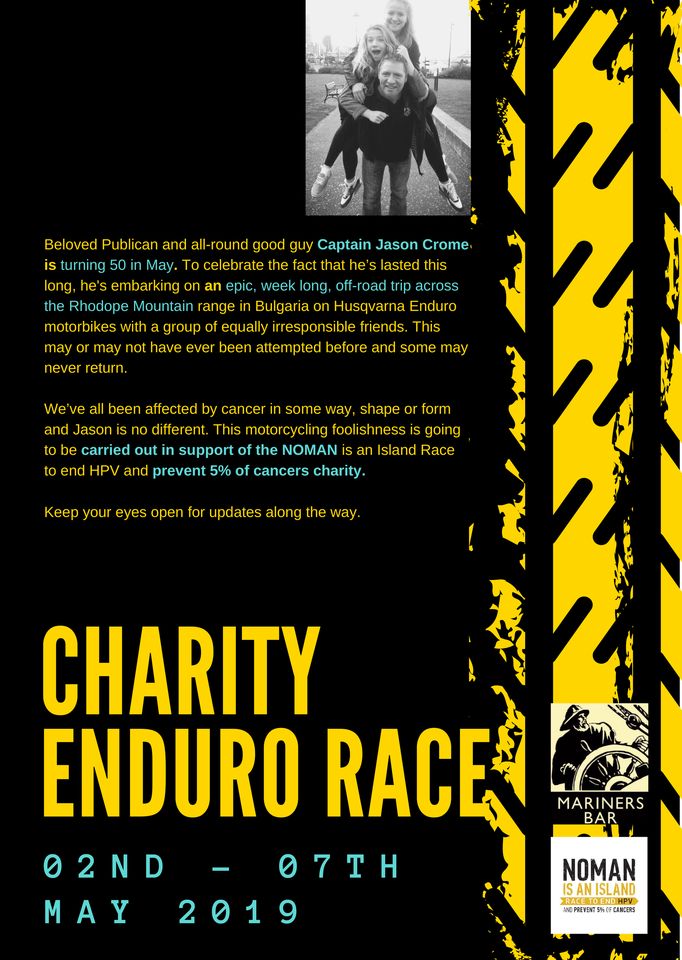 The 2019 Charity Enduro Race poster, 2 to 7 May 2019